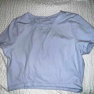 L.A Hearts (pacsun) blue cropped t-shirt